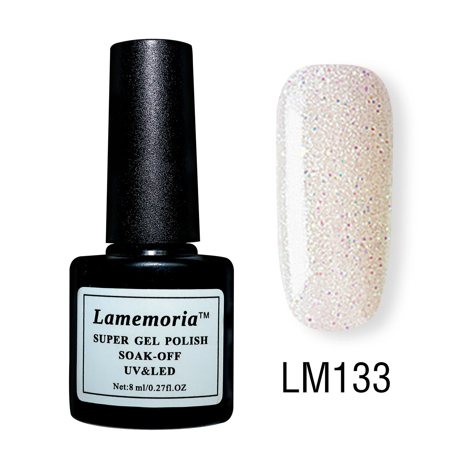 LM133 Lamemoria 8 мл голографический Блестящий Гель-лак для ногтей Блестящие Блестки УФ-гель лак лазер замочить от УФ гель для ногтей маникюр Базовое покрытие - Цвет: LM133