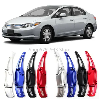 

2PCS Car Alloy Add-On Steering Wheel DSG Paddle Shifters Extension For Honda Civic 2012