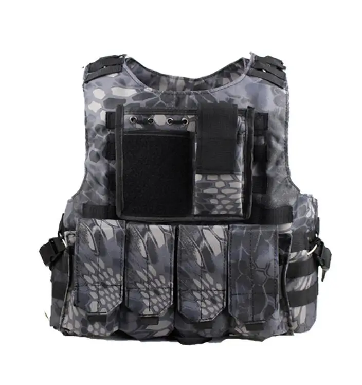 711D Molle армейский боевой тактический жилет солдат США Военная форма Камуфляжный жилет мужской Карманный Пейнтбол страйкбол нейлоновый жилет - Цвет: Black snake
