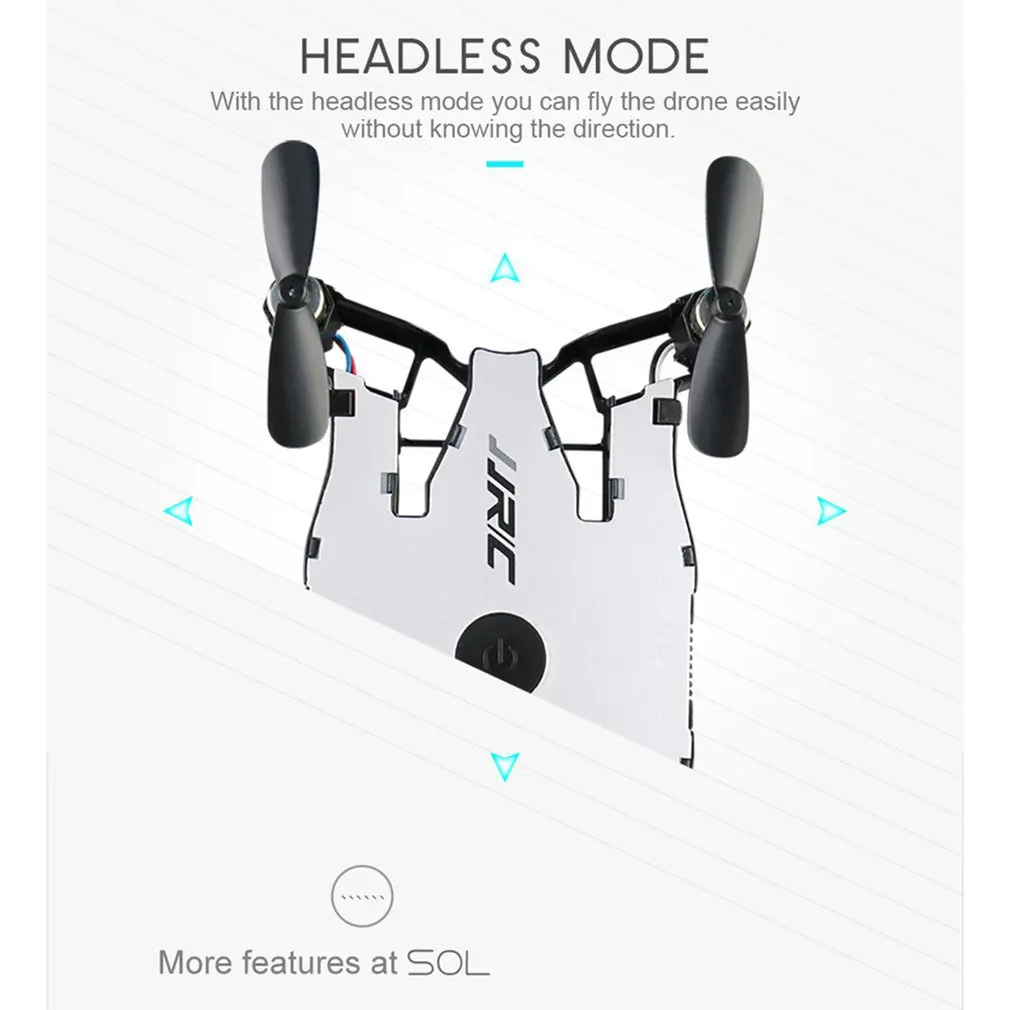 JJR/C H49 SOL Ultrathin Foldable Mini Quadcopter Drone with Wifi FPV 720P HD Live Video Camera Altitude Hold 360Degree Flips JJR/C H49 SOL Ultrathin Foldable Mini Quadcopter Drone with Wifi FPV 720P HD Live Video Camera Altitude Hold 360Degree Flips