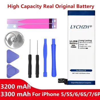 

Original Lithium Battery For Apple iPhone 6S 6 7 5S 5 6 Plus Replacement Batteries Internal Phone Bateria 3600mAh + Free Tools