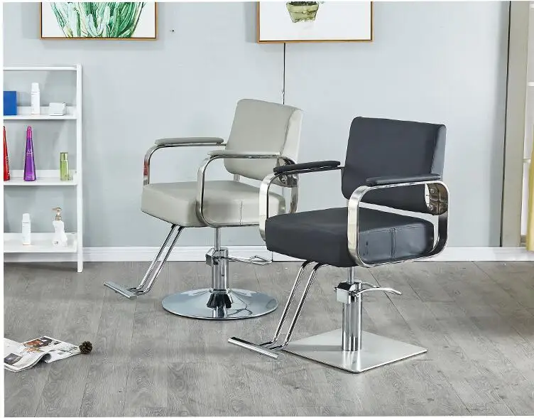 Barber shop chair, hair salon special hairdressing chair can be tilted up and down