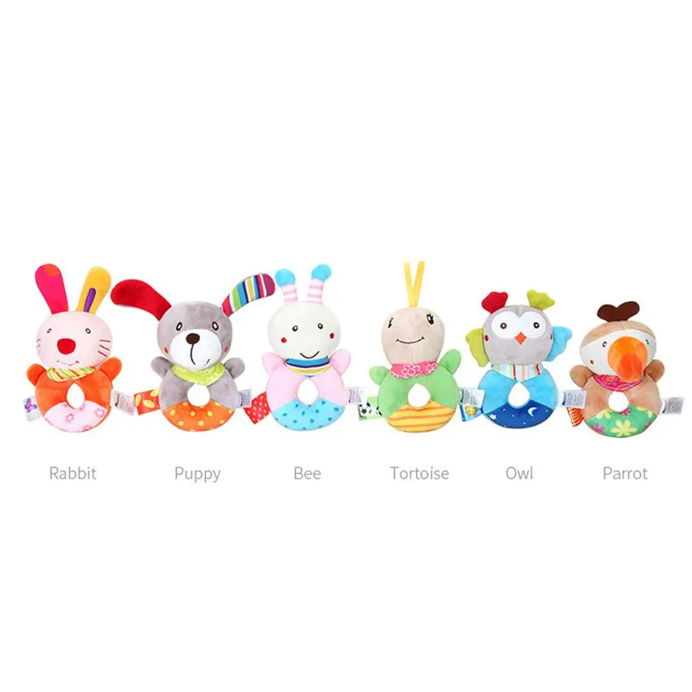 Infant Plush Toy Cute Cartoon Animal Rattle Baby Baby Comfort Toy Maternal And Child Supplies