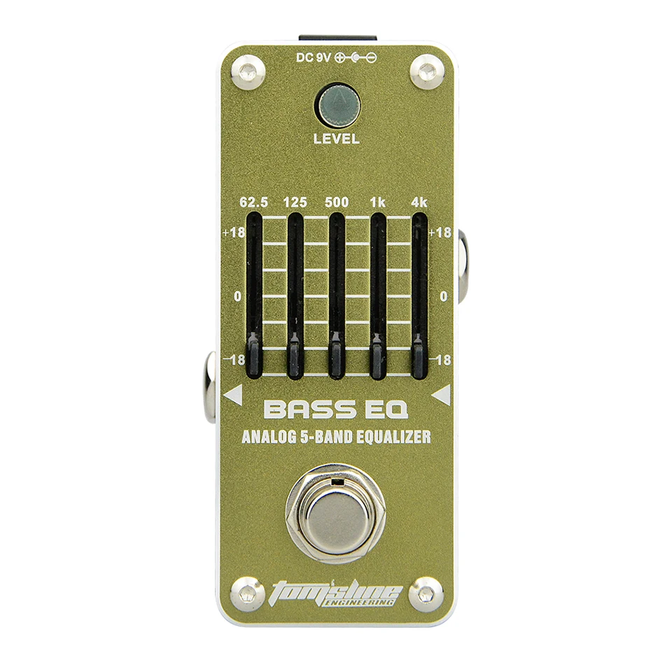 Новый 5-полосный басовый эквалайзер AROMA AEB-3 BASS EQ мини-аналоговый педаль эффектов