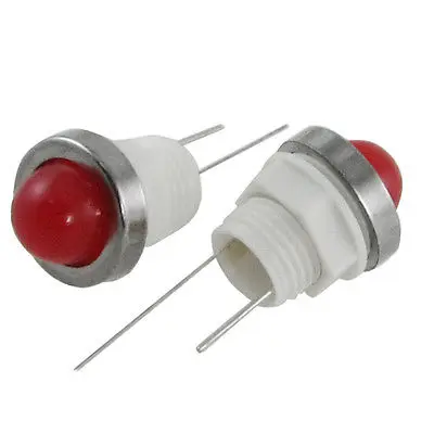 

5 x 10mm Red LED Indicator Light Pilot Signal Lamp DC 12V