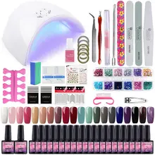 COSCELIA, США, склад, распродажа, набор для ногтей, УФ светодиодный светильник, Сушилка для ногтей, Гель-лак для ногтей, набор для маникюра, набор инструментов для дизайна ногтей