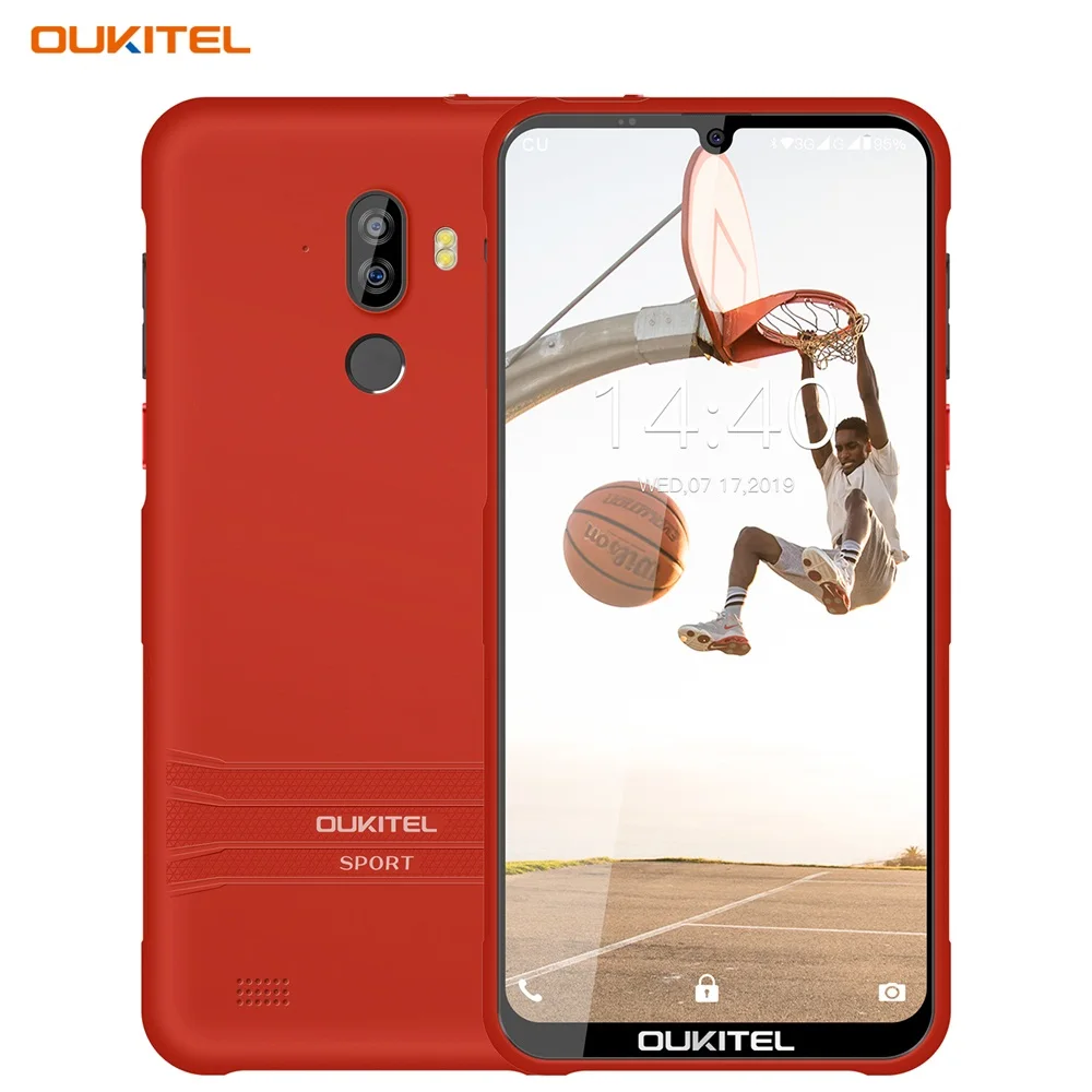 Red OUKITEL Y1000 6,0" 19,5: 9 Android 9,0 2G Оперативная память 3 2G Встроенная память мобильного телефона MT6580P 3600mAh смартфон с отпечатками пальцев - Цвет: Red