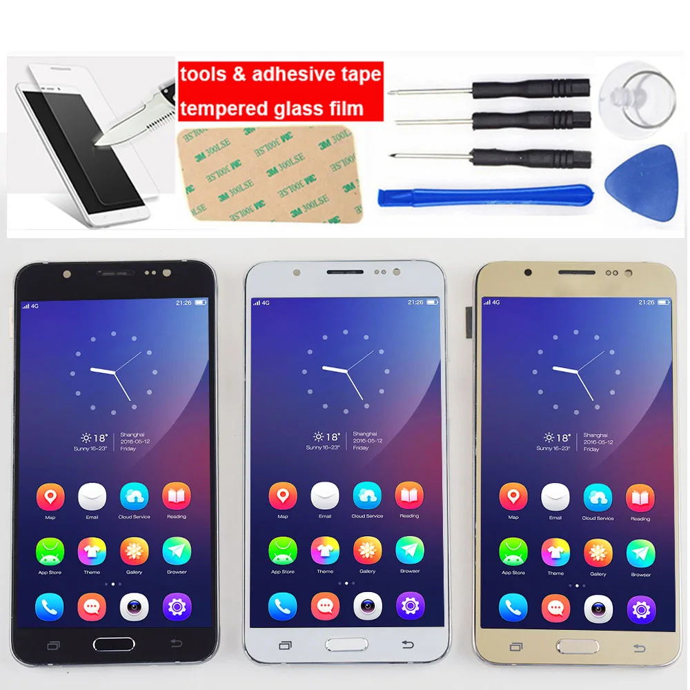 ЖК-экран для Samsung Galaxy J7 2016 J710 J710F J710FN J710M J710Y ЖК-дисплей кодирующий преобразователь