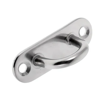 

4x 5mm Marine Boat Oblong Eye Plates Staple Ring Hook- 316 Stainless Steel