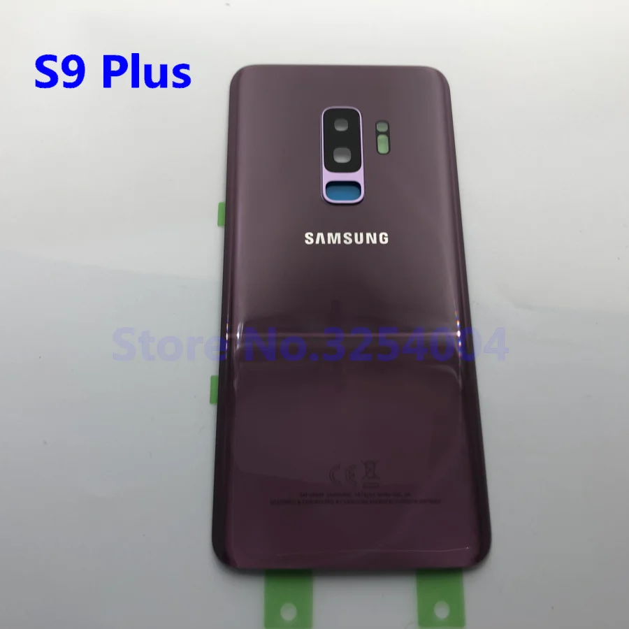 Чехол на заднюю батарейку для samsung Galaxy S9 Plus G965 G965F, SM-G965FBack, стекло, корпус, клейкая крышка+ рамка для объектива камеры
