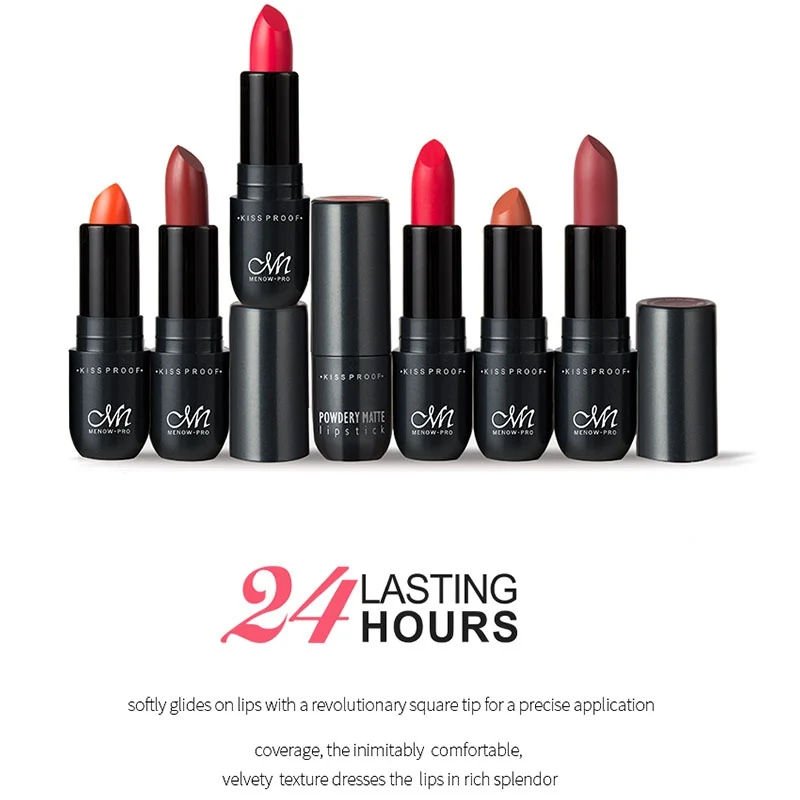 Fashion New Lipstick Red Velvet Matte Lip Pencil Lasting Natural Brown Charming Smooth Texture Temperament |