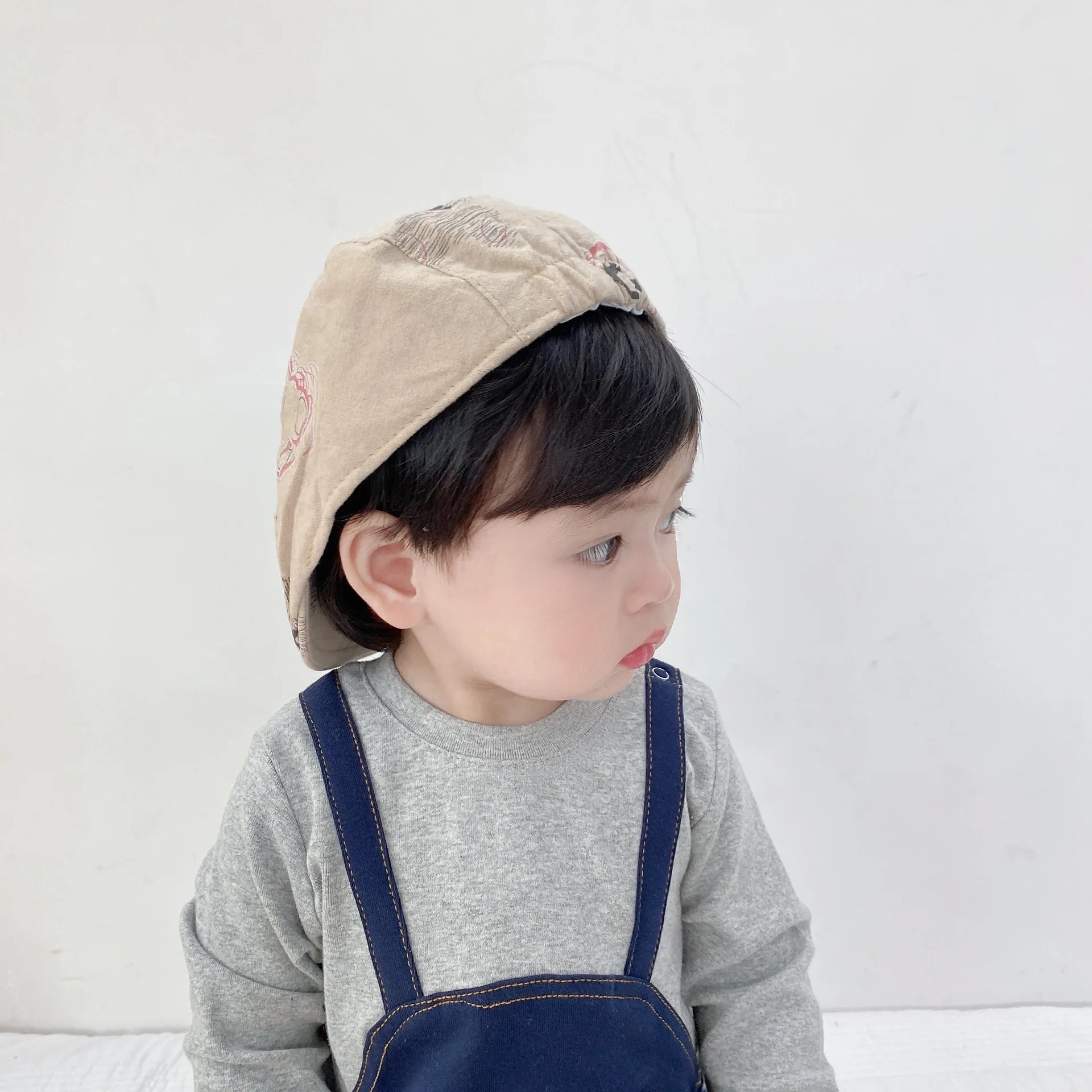 green beret men Kids Berets Hats For Boy Girl Spring Autumn Children Painter Cap Cartoon Bear 8 Months Baby Sun Hat Unisex Gentleman Cap 1-4Y beret flat cap