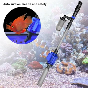

220V Aquarium Electric Syphon Cleaning Operated Fish Tank Sand Washer Vacuum Gravel Water Changer Siphon Filter Cleaner Powerful