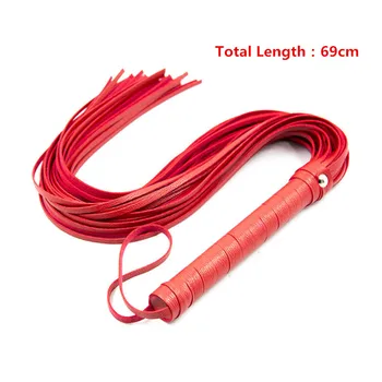 Erotic Slave Leather Spank Whip Fetish Flogger SM Torture Paddle Whip BDSM Bondage Whip Sex Toys for Couples Flirt Spanking Game 2