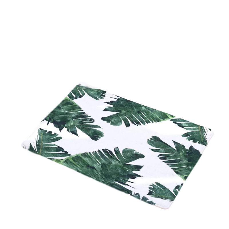 18 Daily Carpet Door Modern Banana Leaf Printing Carpet Flooring Mats Outdoor Living Room Kitchen Bathroom Door Antiskid Strip - Цвет: 18