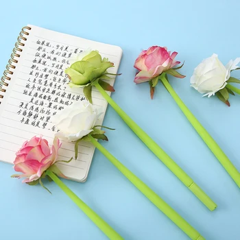 

Creative Rose Flower Gel Ink Pen Decoration Writing Pen 0.5mm for Girls Students Stationery Gift Office Supplies