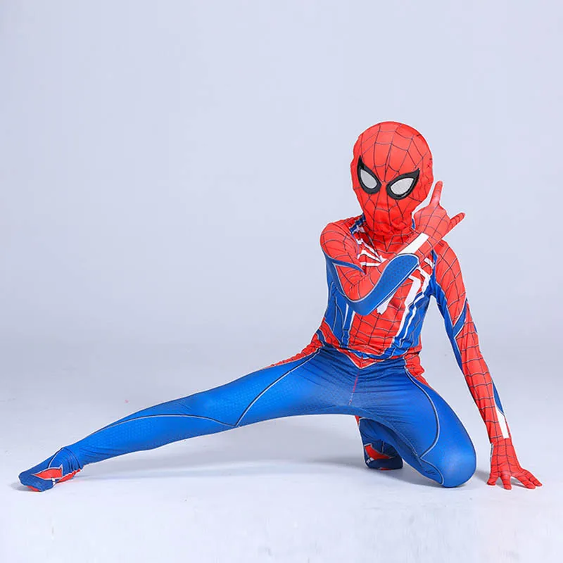 Детский маскарадный костюм для мальчиков, PS4, Человек-паук, Zentai, детский костюм Человека-паука на Хэллоуин, праздничный костюм