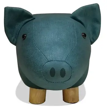 

Creative Fashion Pig Home Coffee Table Change Shoe Bench Stool Children Gift Cartoon Stool Solid Wood Animal Stool