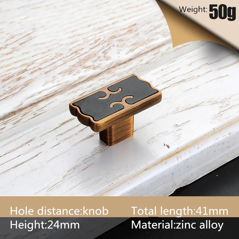 Coffee Black knob KK&FING, Современный Античный цинковый сплав, деревянные ручки для шкафа, ручки для ящиков, кухонный шкаф, дверные ручки для гардероба, мебельная фурнитура - Цвет: Coffee Black knob