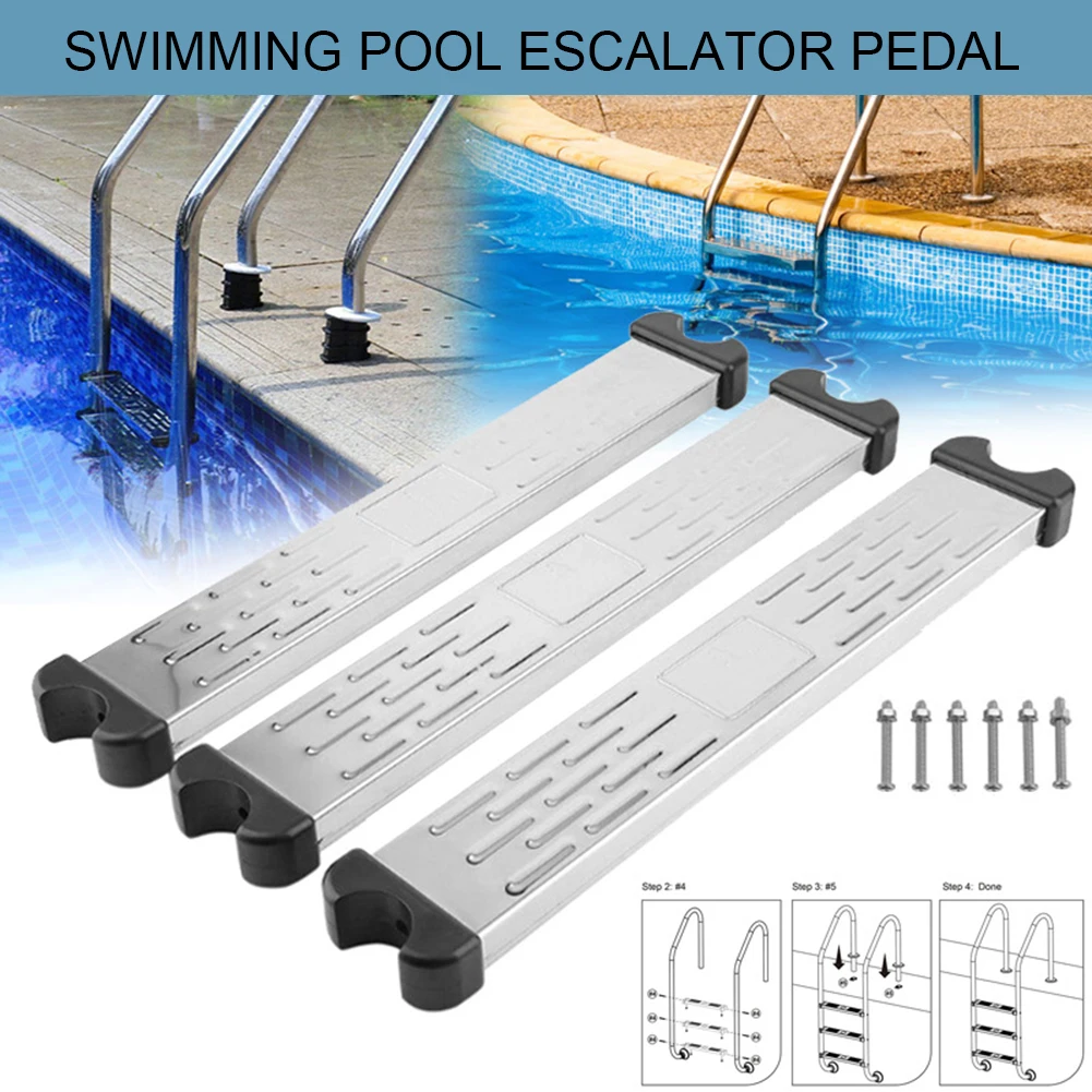 

Swimming Pool Ladder Rung Steps Stainless Steel Replacement Non-slip Ladder Pedal Swimming Pool Tools