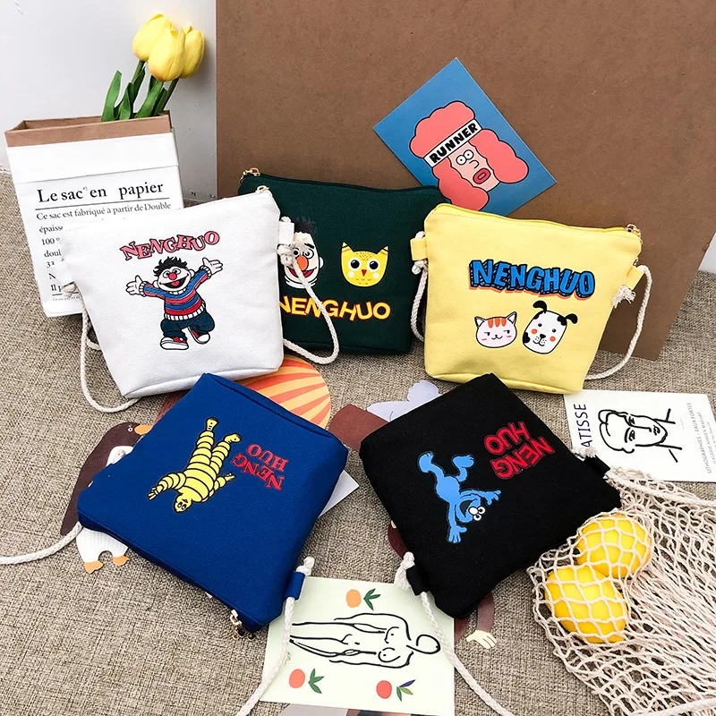 

Korean-style Children's Bags 2019 New Style Cute Cartoon Men And Women Baby Shoulder Bag Mini Canvas Accessories Princess Should