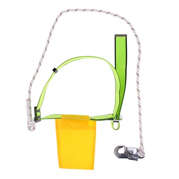 

Outdoor Climbing Safety Guard Rope Belt with Metal Carabiner and Storage Bag Protective Gear