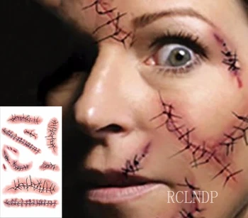 

Waterproof Temporary tattoo sticker 3D scar bite mark halloween tatto stickers flash tatoo fake tattoos for girl women