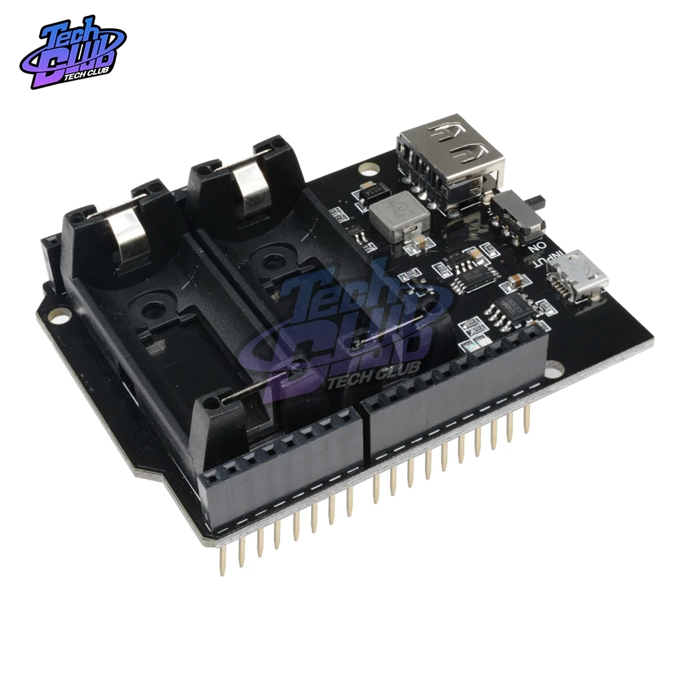ESP8266 ESP32 блок питания перезаряжаемый Двойной 16340 литиевая батарея зарядное устройство щит модуль для Arduino UNO R3 плата Банк питания