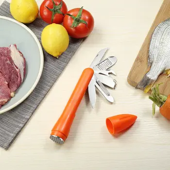 

OHFIN 9-in-1 Multifunctional Kitchen Tool Meat Hammer Manual Lemon Juice Press Fruit & Vegetable Tools Opener Seafood Tools