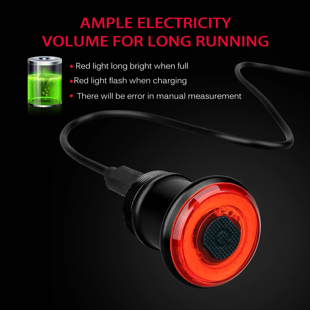 Bicycle Intelligent Sensor Brake Lights Cycling Bike Taillight USB Charging MTB Road Waterproof Rear Bike Light Flashlight