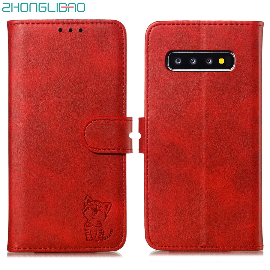 

3D Embossing Cute Cat Flip Leather Case for Samsung Note 10 9 S10 S9 S8 Plus S7 S6 Edge S10e A50 A70 A40 A30 A20 A20e A60 M30