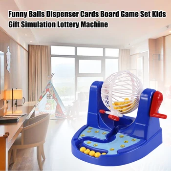 

Family Party Funny Balls Dispenser Cards Simulation Lottery Machine Children Developing ABS Plastic Board Game Set Entertainment