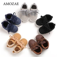 2021 New Baby Boys Sneakers Spring/Autumn Baby Shoes For Girls Bebes Soft Sole Casual PU Lace-up Toddler Shoes For 0-1 Year Old