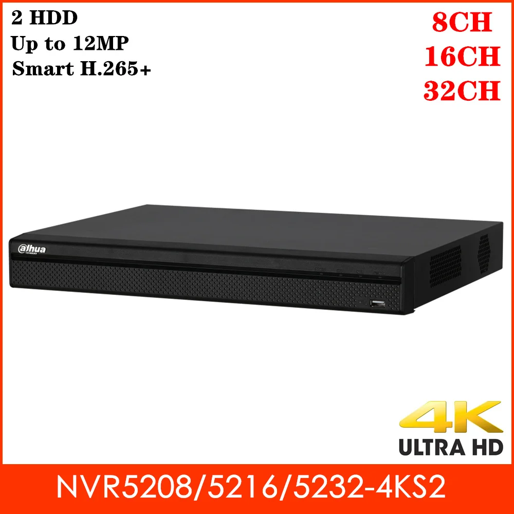 Видеорегистратор Dahua NVR5208 4KS2 NVR5216 8 каналов 16 32 канала 1U 4K NVR H.265 Pro 12 мп 2