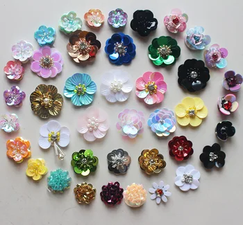 

New Multi-color Diy Handmade Beaded Three-dimensional Sequins Flower Accessories Sequins Flower Clothing Bag Shoes Tide