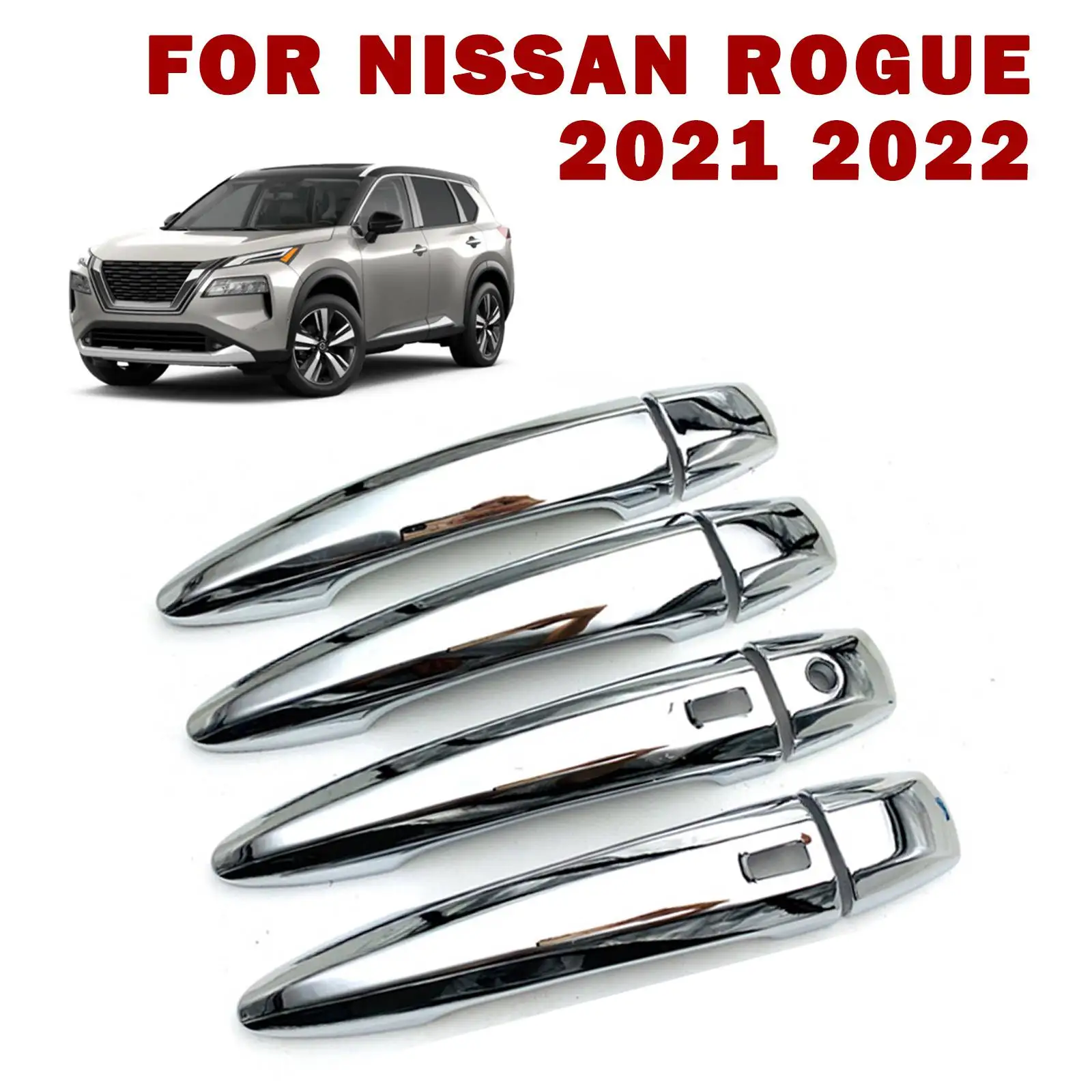 

8 шт., хромированные накладки на ручку автомобильной двери для Nissan Rogue 2021 2022