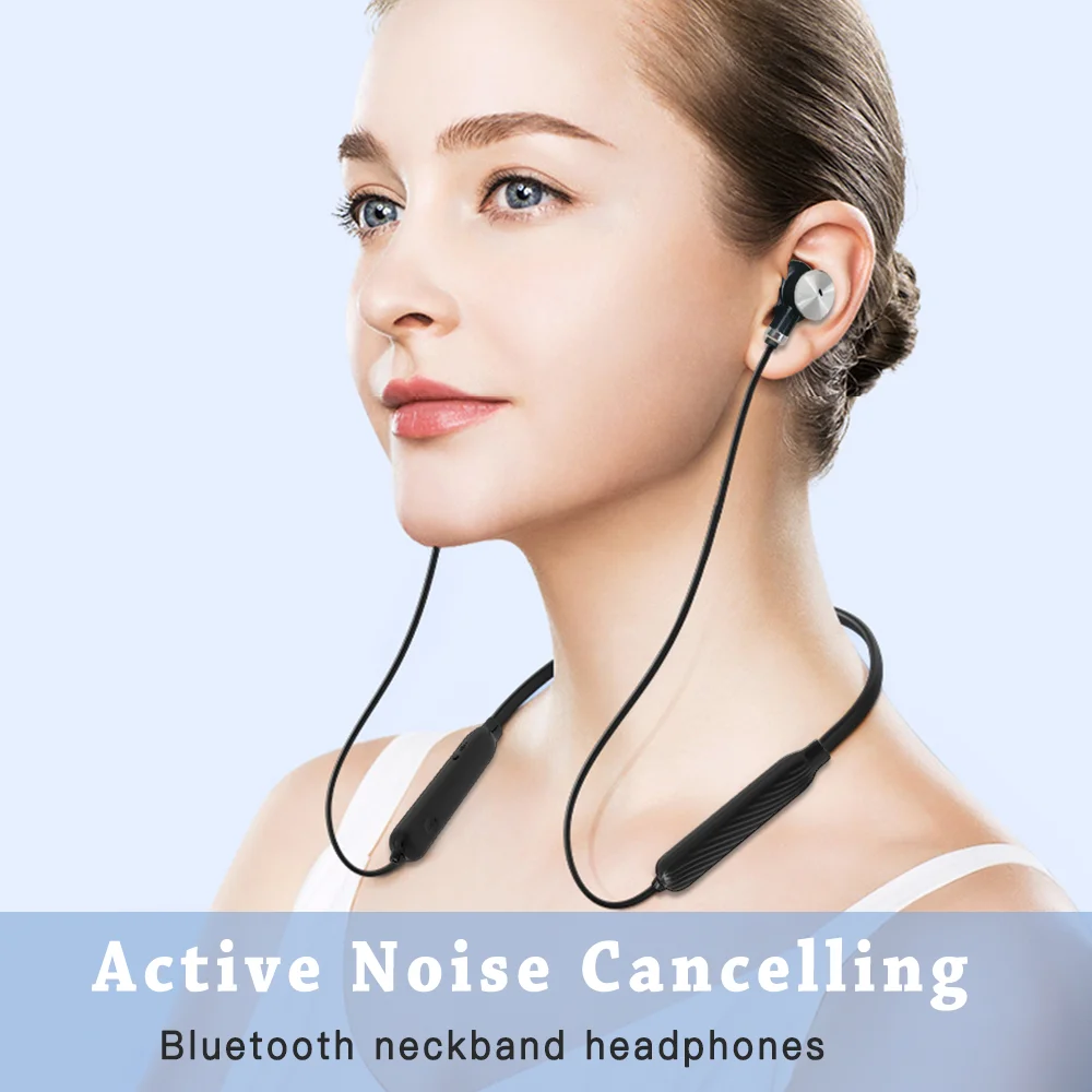 Cigfun ANC Wireless Earphones Active Noise Cancelling Earbud Bluetooth 5.0 in-Ear earphone Mic Music Sports Stereo Headsets
