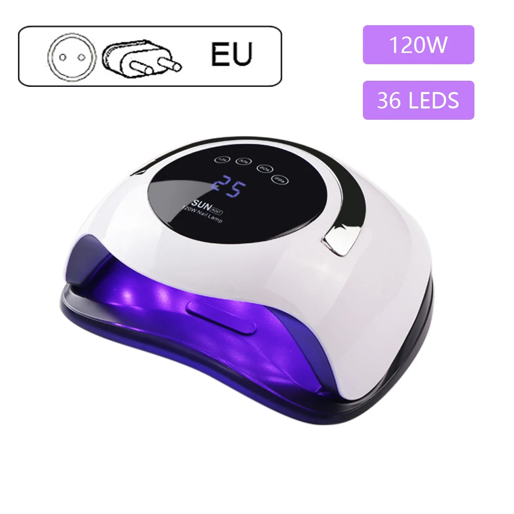 SUN BQ 5T 72W SUN BQ5T 72W UV LED Lamp Nail Dryer Manchine LCD Display LED Dryer Nail Lamps Curing Gel Polish Auto Sensing Lamp For Nail New - Color: SUN BQ 5T 72W