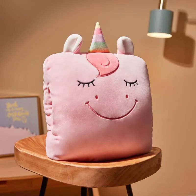 

Unicorn dinosaur Winter Cartoon Plush Warm Hand Pillow Warm Hand Cover Company Meeting Gift Send Girls Lovely Christmas Gift