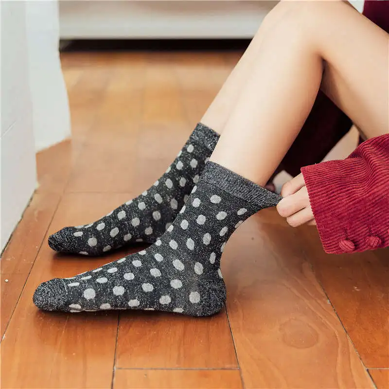 KingDeng Cotton Women Winter Ankle Kawaii PSocks Printing Glitter Harajuku Art 3D Designer Aesthetic Socks Fashion Calcetines | Женская
