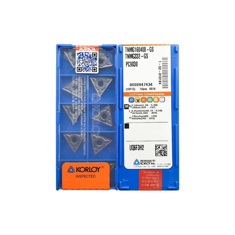 TNMG160408 GS PC9030 100% KORLOY оригинальная твердосплавная вставка с лучшим качеством 10