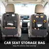 1pc Universal Car Back Seat Storage Bag Organizer Trunk Elastic Felt Storage Bag 6 Pockets Organizer Hanging Car Accessories ► Photo 1/6