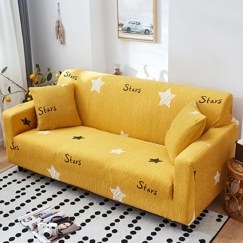 Stars Pattern Stretch Elastic sofa cover cotton sofa towel Slip