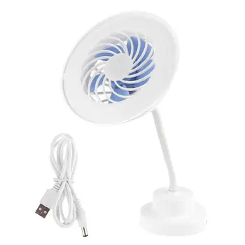 

USB Powered Desk Fan Lamp Sensor Switch 3 Speed Table Fan LED Light Camping Home