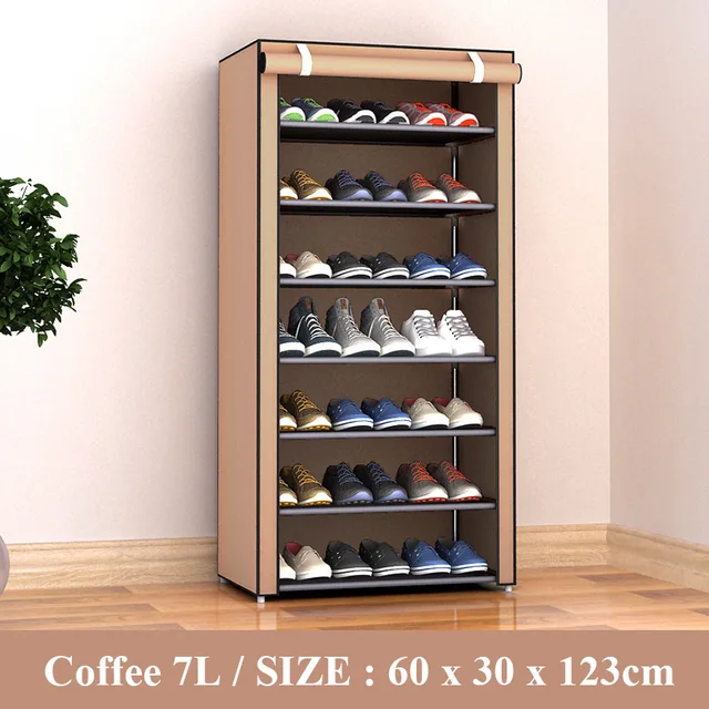 Multilayer Shoe Cabinet Vertical Space Saving Nonwoven Shoes Shelf Organizer Simple Combination Stand Holder Entryway Shoe Rack Velcro 8C
