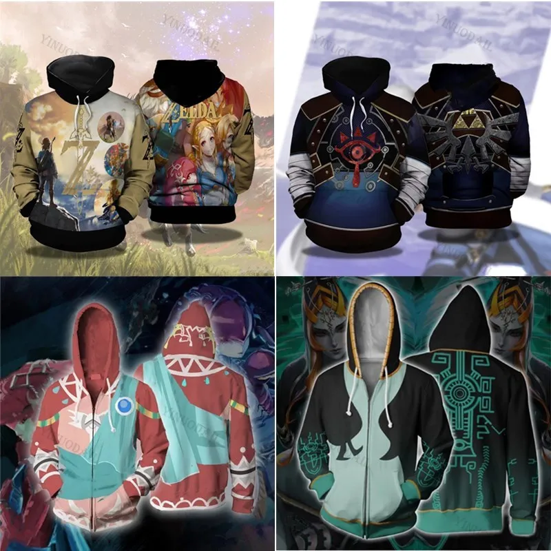

Anime Hoodies Sweatshirts The Legend of Zelda Majora's Cosplay Costume Men Women Top Jackets