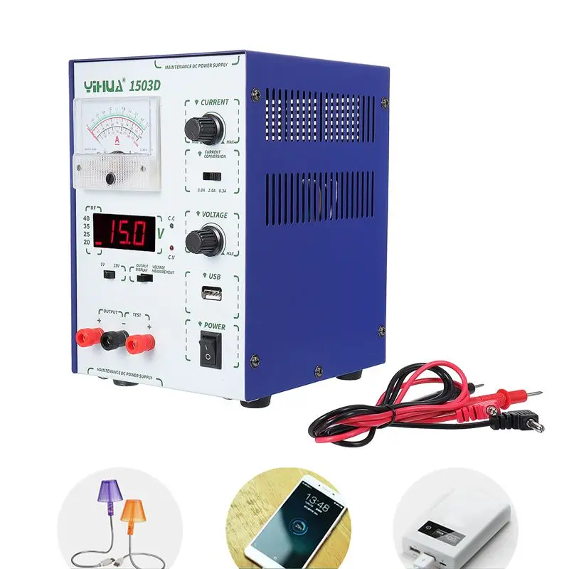 

1503D 15V 3A 220V USB Digital Continues Adjustable DC Regulated Precision Variable Dual Digital Switching Power Supply
