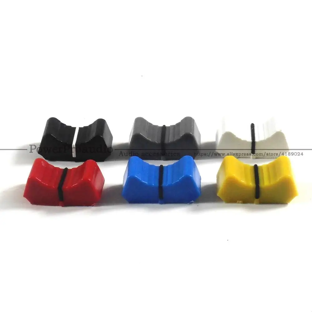 

6pcs T-Slot Straight Slot Potentiometer Knob Cap Push Button / For Yamaha Allen & Heath Soundcraft Mixer Fader Cap
