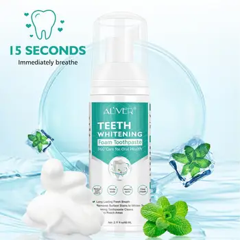

60ml Teeth Whitening Pen Mousse Toothbrush Gel Dental Tools Oral Hygiene Removes Plaque Stains