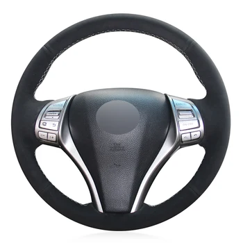 

Black Suede Steering Wheel Cover for Nissan Teana Altima 2013-2018 X-Trail Qashqai 2014-2018 Rogue 2014-2016 Pulsar 2015-2018